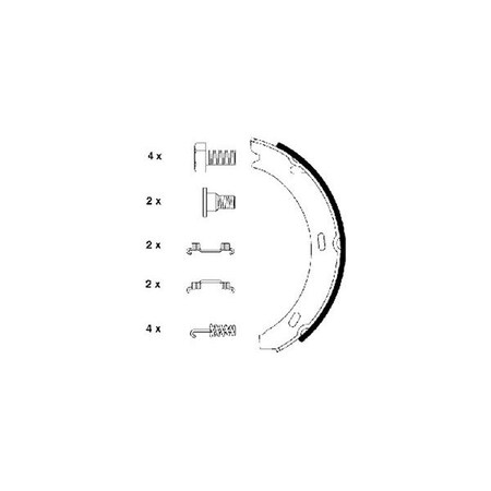 Pagid Brakes Parking Brake Shoe Set, 355050341 355050341